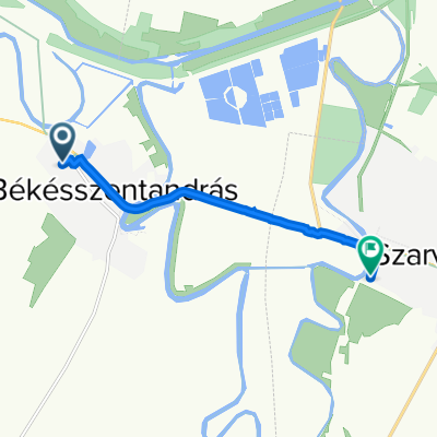 Csokonai utca 20, Békésszentandrás to Petőfi utca 31, Szarvas