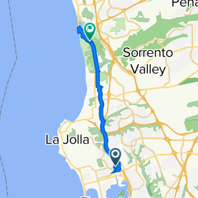 4856 Pacifica Dr, San Diego to Torrey Pines Park Rd, San Diego