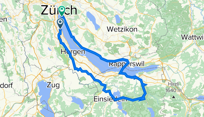 Rebweg, Kilchberg ZH nach Lindenstrasse 28, Zürich