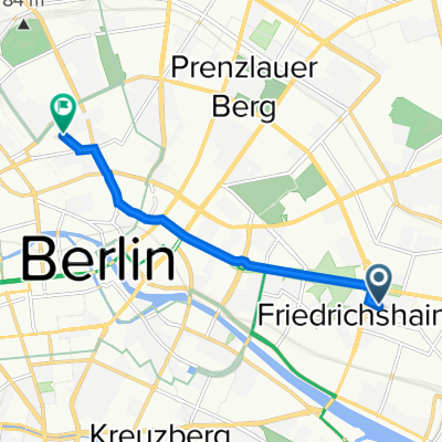 Boxhagener Straße 17, Berlin nach Ackerstraße 36, Berlin