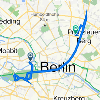 Rahel-Hirsch-Straße, Berlin nach Dunckerstraße 87, Berlin