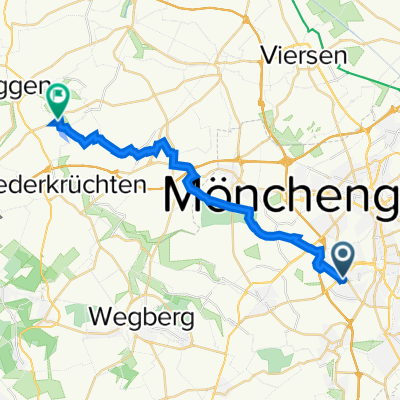 Hornstraße 22, Mönchengladbach nach Mühlrather Mühle 2, Schwalmtal