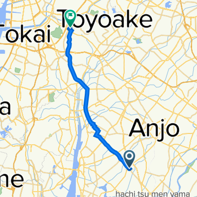 和泉町北本郷189-1, 安城市 to 有松, 名古屋市緑区