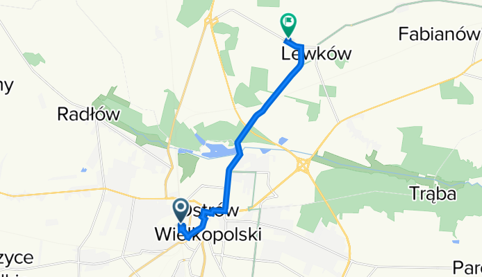 Dworcowa 1, Ostrów Wielkopolski do Michałków 1C, Ostrów Wielkopolski