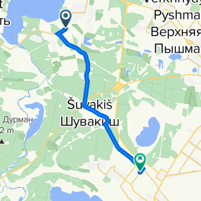 Среднеуральск до Маневровая улица, 43А/7, Екатеринбург