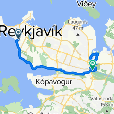 Hjarðarhagi 54, Reykjavík to Árleið, Reykjavík