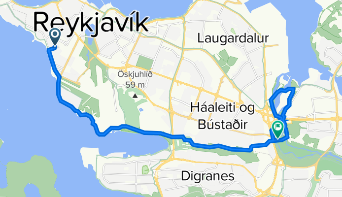 Hjarðarhagi 54, Reykjavík to Árleið, Reykjavík