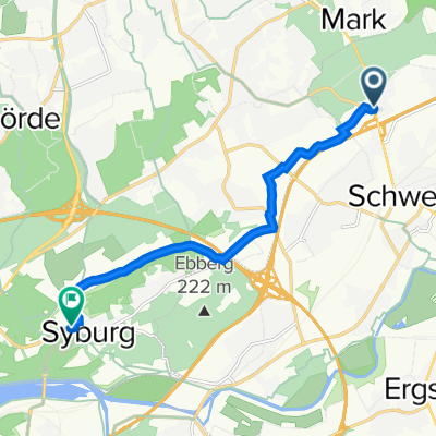 Hörder Straße 127, Schwerte to Hohensyburgstraße 170, Dortmund
