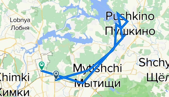 От Алтуфьевское шоссе 102Б, Москва до Москва