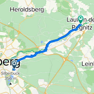 Zerzabelshofer Hauptstraße 14, Nürnberg nach Glockengießerstraße 10, Lauf an der Pegnitz
