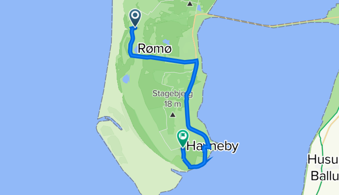 Vesterhavsvej, Rømø nach Helmusager, Rømø