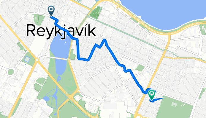 Garðastræti, Reykjavík to Kjartansgata 1, Reykjavík
