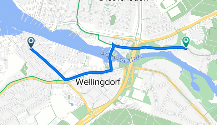 Wischhofstraße 10, Kiel nach Scharweg 64, Kiel