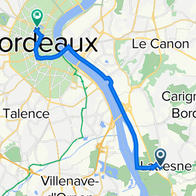 D 803, Latresne à 12 Rue Émile Zola, Bordeaux