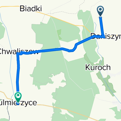 Daniszyn 96, Ostrów Wielkopolski do Aleja Klonowicza 2–4, Sulmierzyce