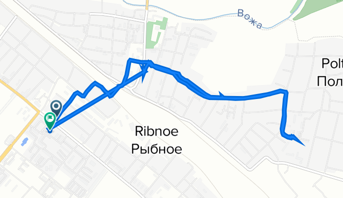 От улица Большая 5, Рыбное до улица Большая 4-а, Рыбное