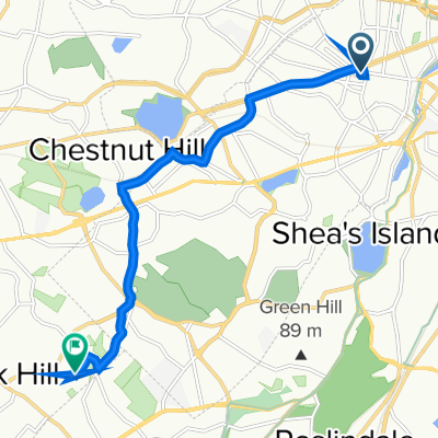 242 Harvard St, Brookline to 90 Wayne Rd, Newton