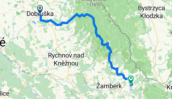 středně těžká. Dobruška-Pastviny