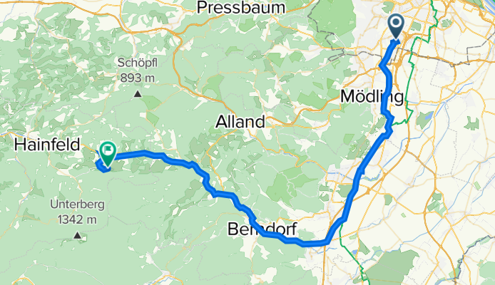 Altmannsdorfer Straße 182/68, Bécs nach Araburg, Kaumberg