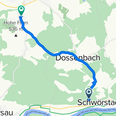 Rebgartenstraße 7, Schwörstadt nach Hohstettgasse 3, Schopfheim