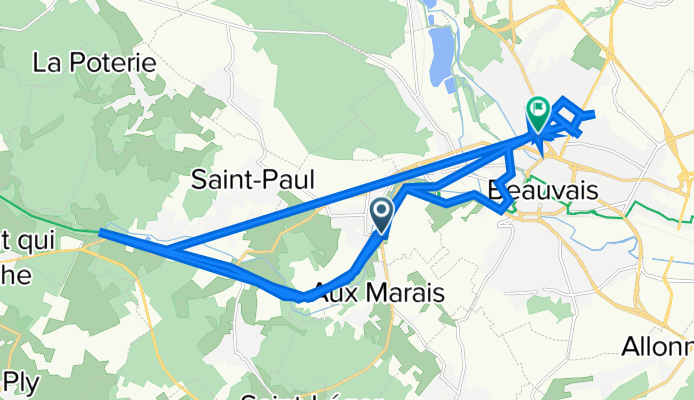 De Rue Jean Jaurès 32, Goincourt à Rue de Calais 107, Beauvais