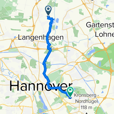 Stucken-Mühlen-Weg 85, Langenhagen nach Lange-Feld-Straße 53, Hannover