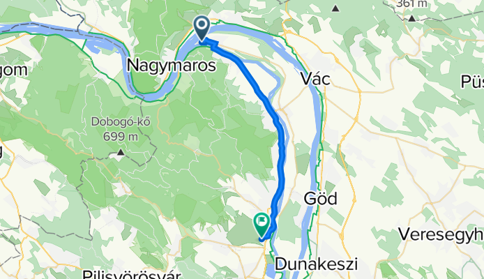 Kisoroszi to Irányi Dániel utca 16., Szentendre