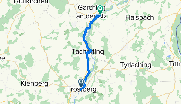 Schulstraße 29, Trostberg nach Franz-Schubert-Straße 9, Garching an der Alz
