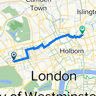 13 Quebec Mews, London to 35A Myddelton St, London