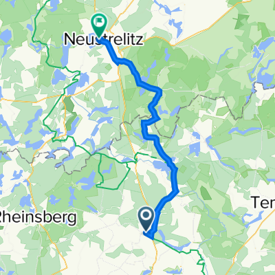 Hauptstraße 40, Gransee nach Useriner Straße 1, Neustrelitz