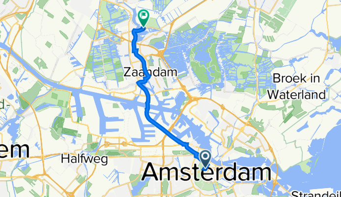 Spuistraat 54HS, Amsterdam to Schansend 7, Zaandam