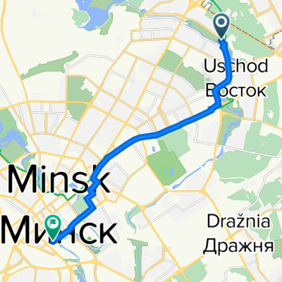ьотамаршрут с улица Карбышева 42/1, Минск