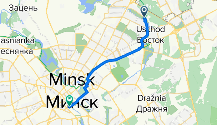 ьотамаршрут с улица Карбышева 42/1, Минск