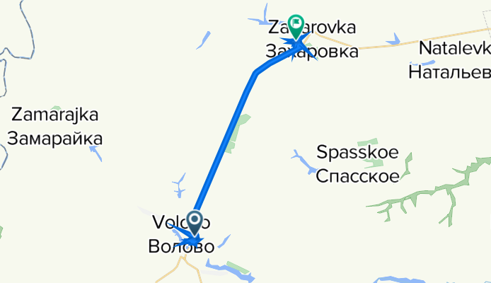 От Советская улица 94, Волово до 42К-033, Захаровка