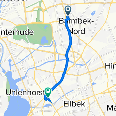 Funhofweg 1, Hamburg nach Lerchenfeld 14, Hamburg