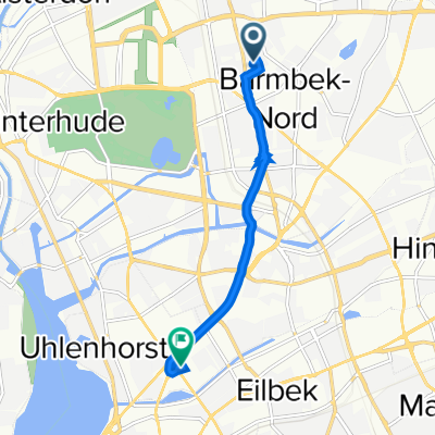 Funhofweg 2, Hamburg nach Lerchenfeld 14, Hamburg