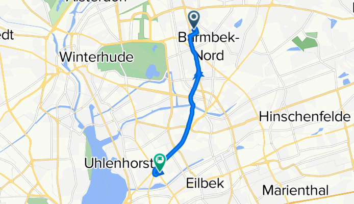 Funhofweg 2, Hamburg nach Lerchenfeld 14, Hamburg