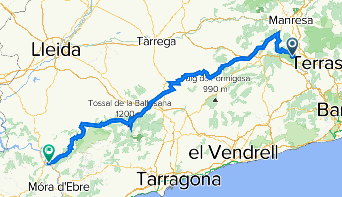 Monistrol de Montserrat - Vinebre 179km