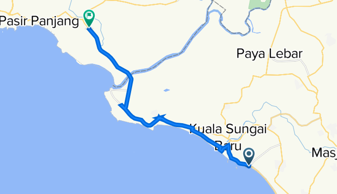 Jalan Telok Gong / Pengkalan Balak, Kuala Sungai Baru to Jalan Kuala Sungai Baru-Sungai Udang, Si Rusa