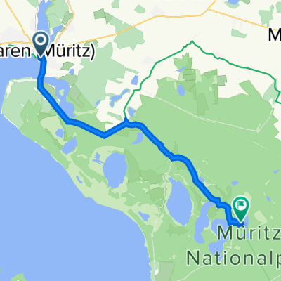 Strandstraße 1, Waren (Müritz) nach Speck, Kargow