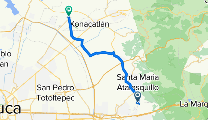 De Ameyalco a  Villa Cuauhtémoc