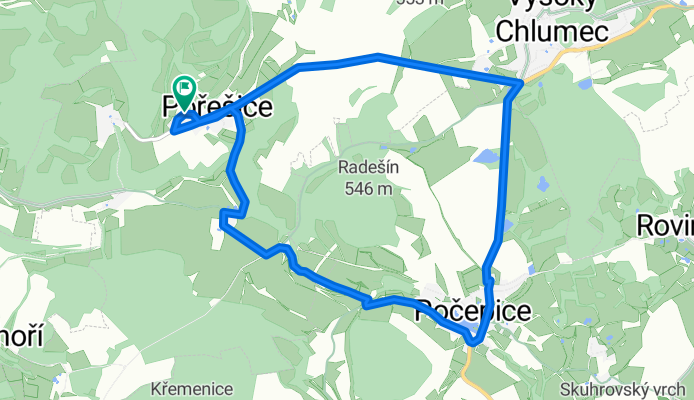 na Minigolf - Pořešice-Zvěstovice-Počepice-Pořešice