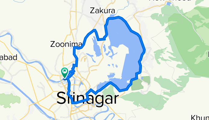 Nawakadal Womens College Road, Srinagar to Nawakadal Womens College Road, Srinagar