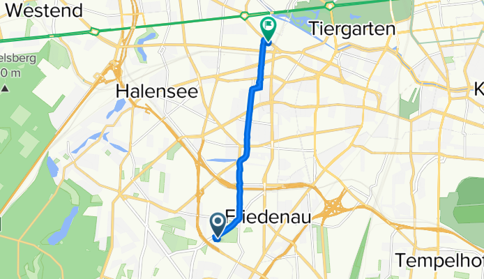 Bonner Straße 10, Berlin nach Hardenbergstraße 20, Berlin