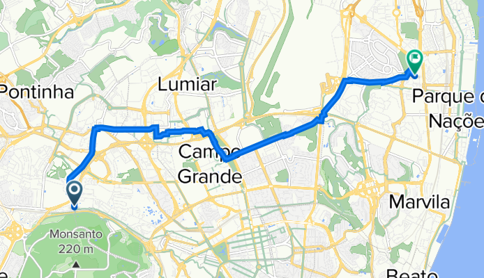 De Rua Tenente Coronel Ribeiro dos Reis 63, Lisboa a Calçadinha dos Olivais 36, Lisboa