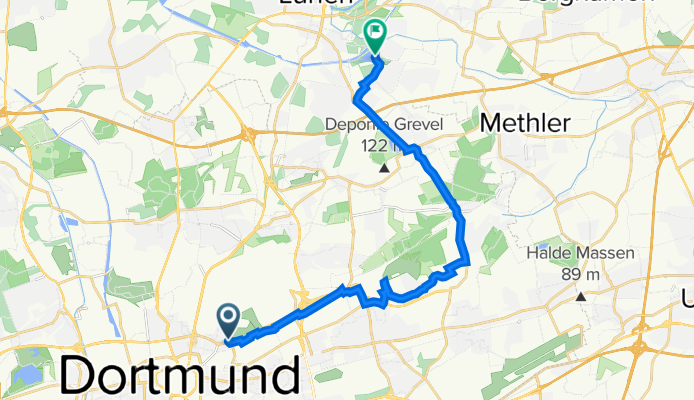 Im Spähenfelde 25, Dortmund nach Kreikenhof 24, Lünen