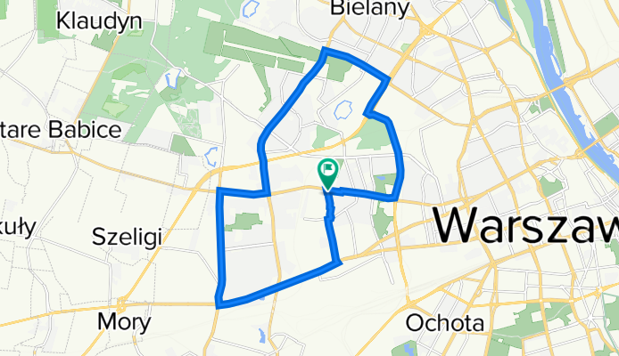 Władysława Przanowskiego 81, Warszawa do Władysława Przanowskiego 32, Warszawa