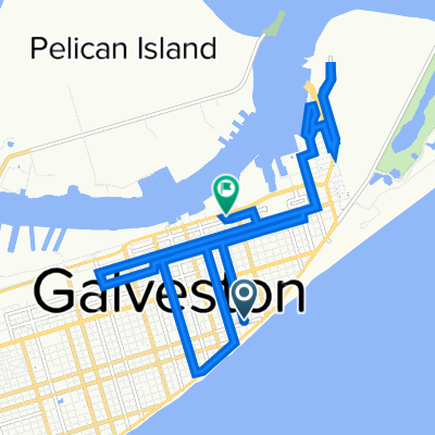 1617 17th St, Galveston to 1502 Strand St, Galveston