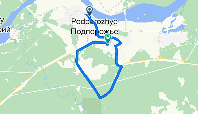 Ulitsa Gor'kogo 28-2, Podporozhye to Krasnoarmeyskaya Ulitsa 9, Podporozhye