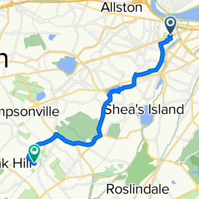 1044 Beacon St, Brookline to 90 Wayne Rd, Newton